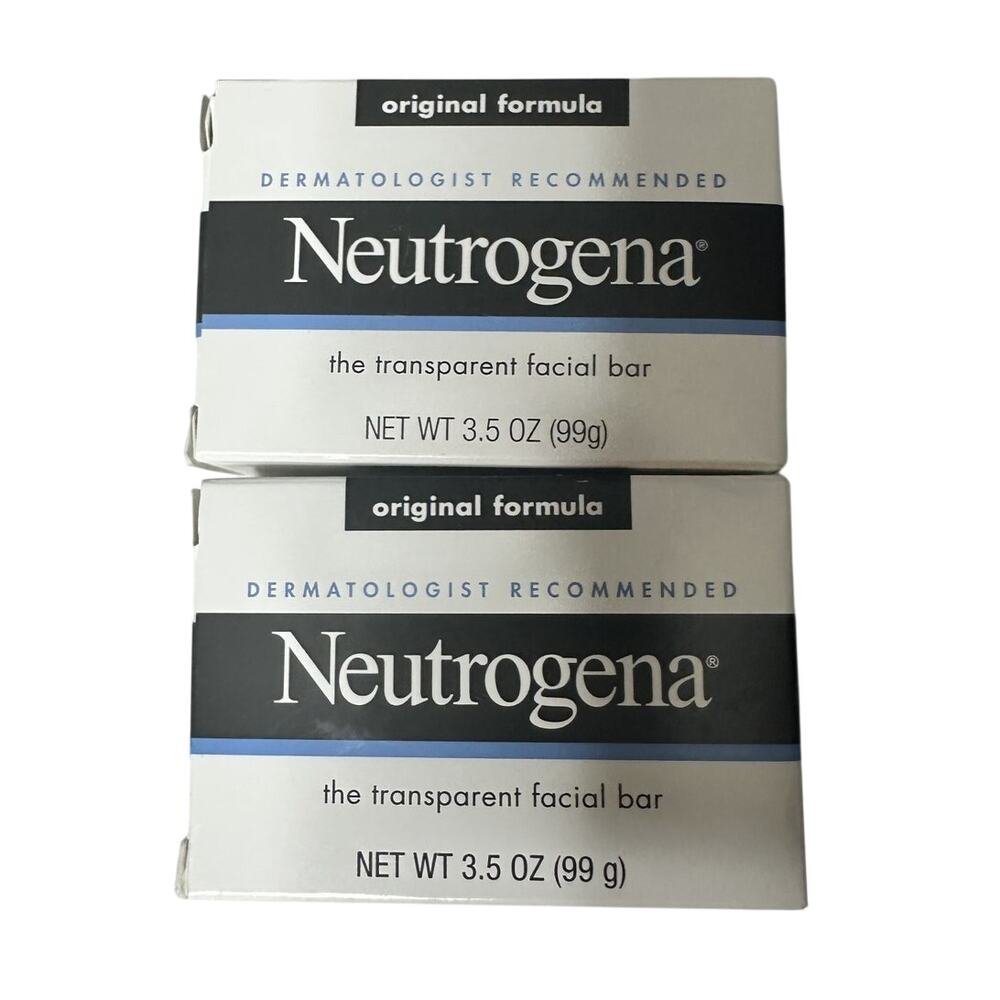 Neutrogena The Transparent Facial Bar Original Formula, 3.5 Oz. Each (Pack of 2)